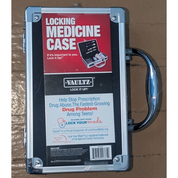 Vaultz Other - Vaultz Portable Locking Medicine Case Combination Lock Black VZ00361 Open Box